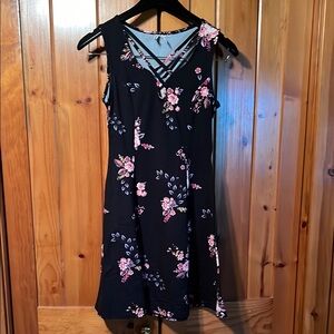 Floral Black Dress